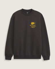 Men Vans Circle Bones Formula Crew Sweatshirt in Black