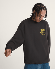 Men Vans Circle Bones Formula Crew Sweatshirt in Black