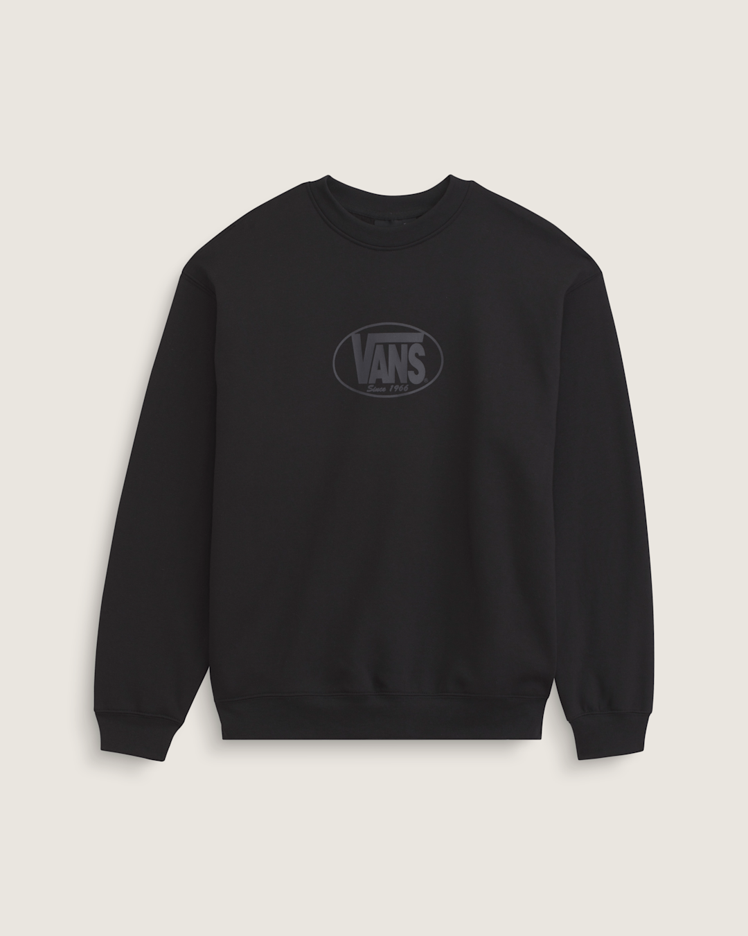 Men Vans Classic Oval Crew Sweatshirt in Black