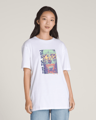 Men Vans Spray Layer T-Shirt in White