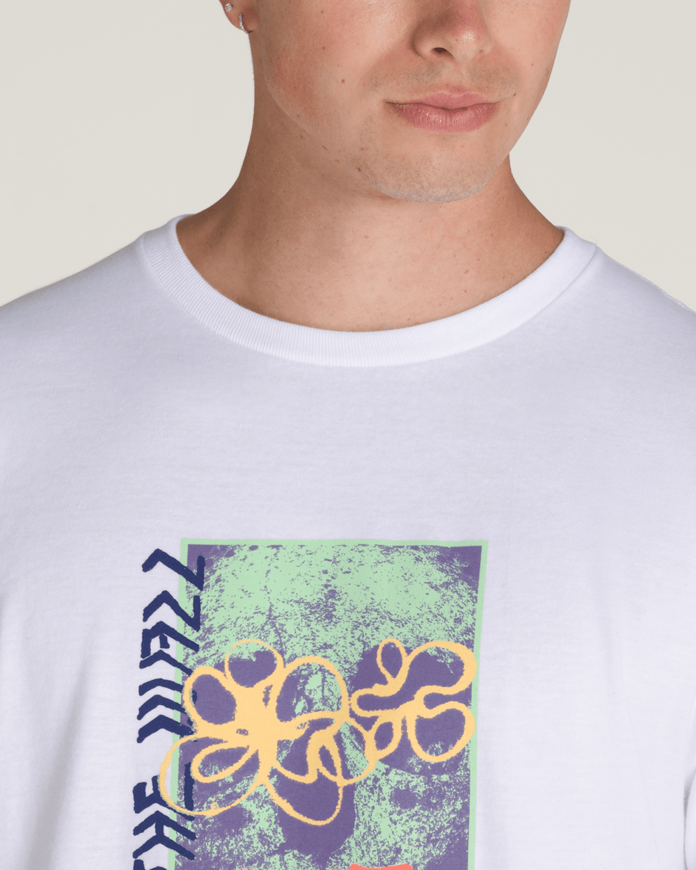 Men Vans Spray Layer T-Shirt in White