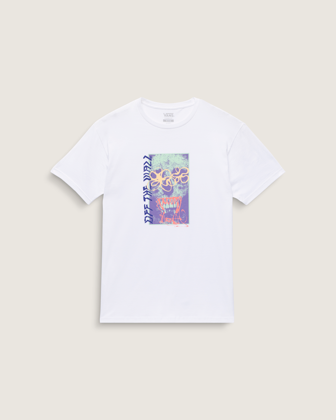 Men Vans Spray Layer T-Shirt in White