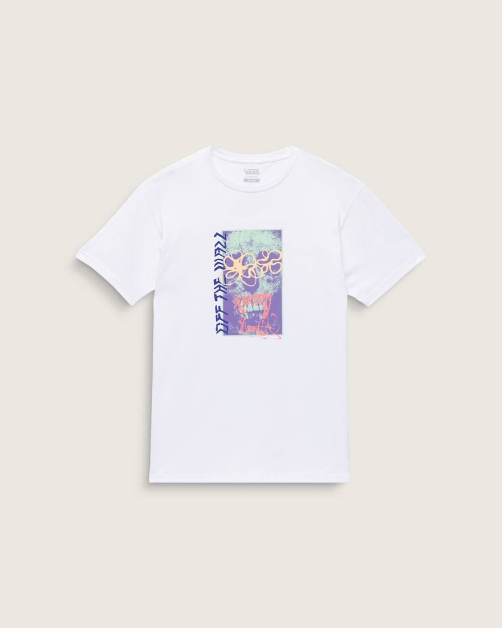 Men Vans Spray Layer T-Shirt in White