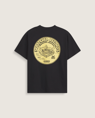 Men Vans Scratched Records T-Shirt in Black