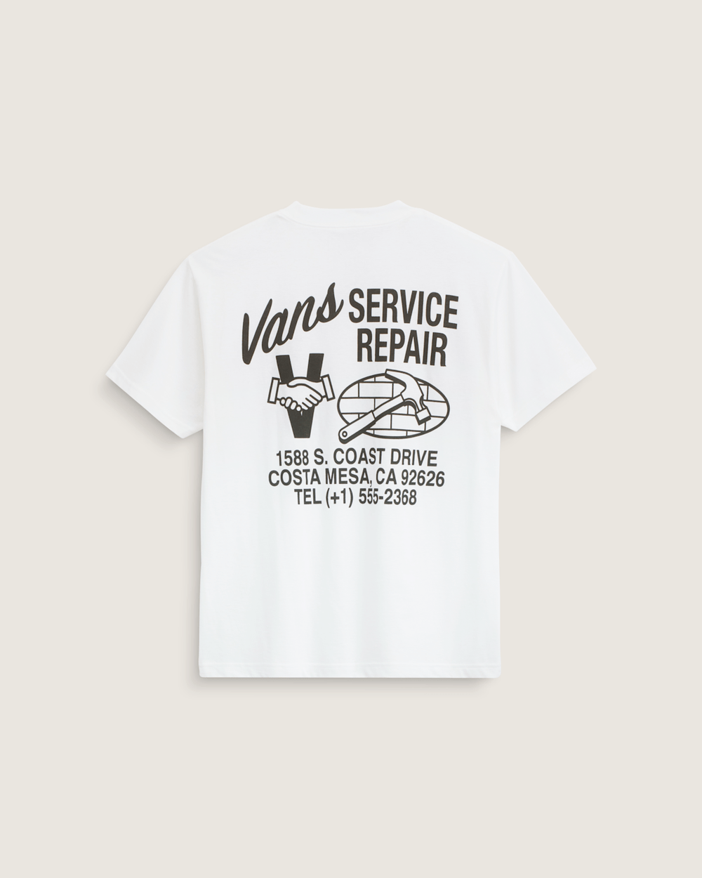 Men Vans Service Repair T-Shirt in White