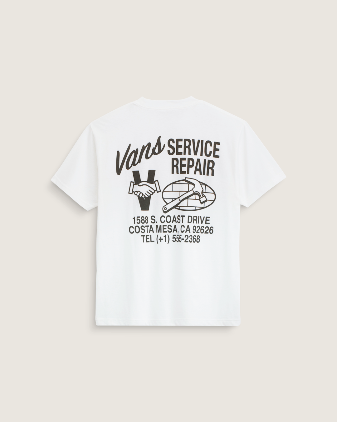 Men Vans Service Repair T-Shirt in White