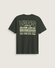 Men Vans Shop Front T-Shirt in Dried Kelp Green