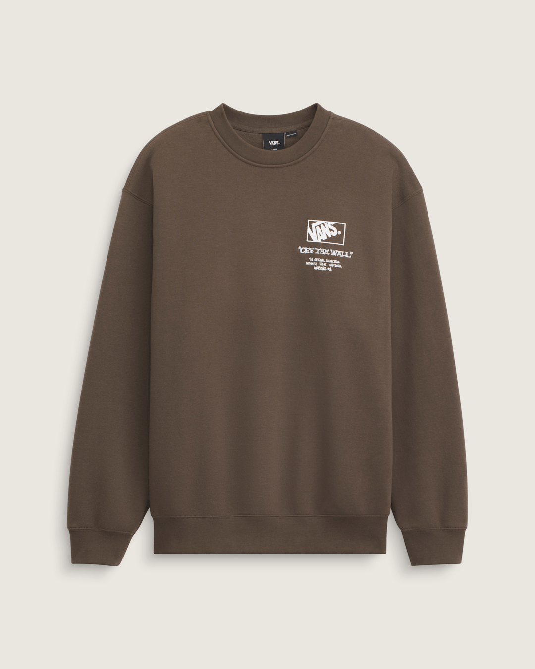 Men Vans Circle Bones Formula Crew Sweatshirt in Coal Brown
