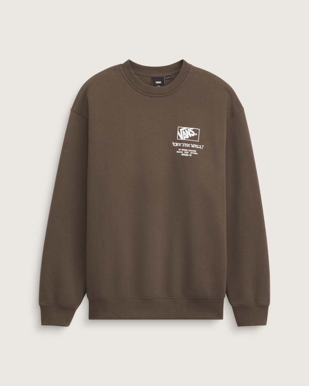 Men Vans Circle Bones Formula Crew Sweatshirt in Coal Brown