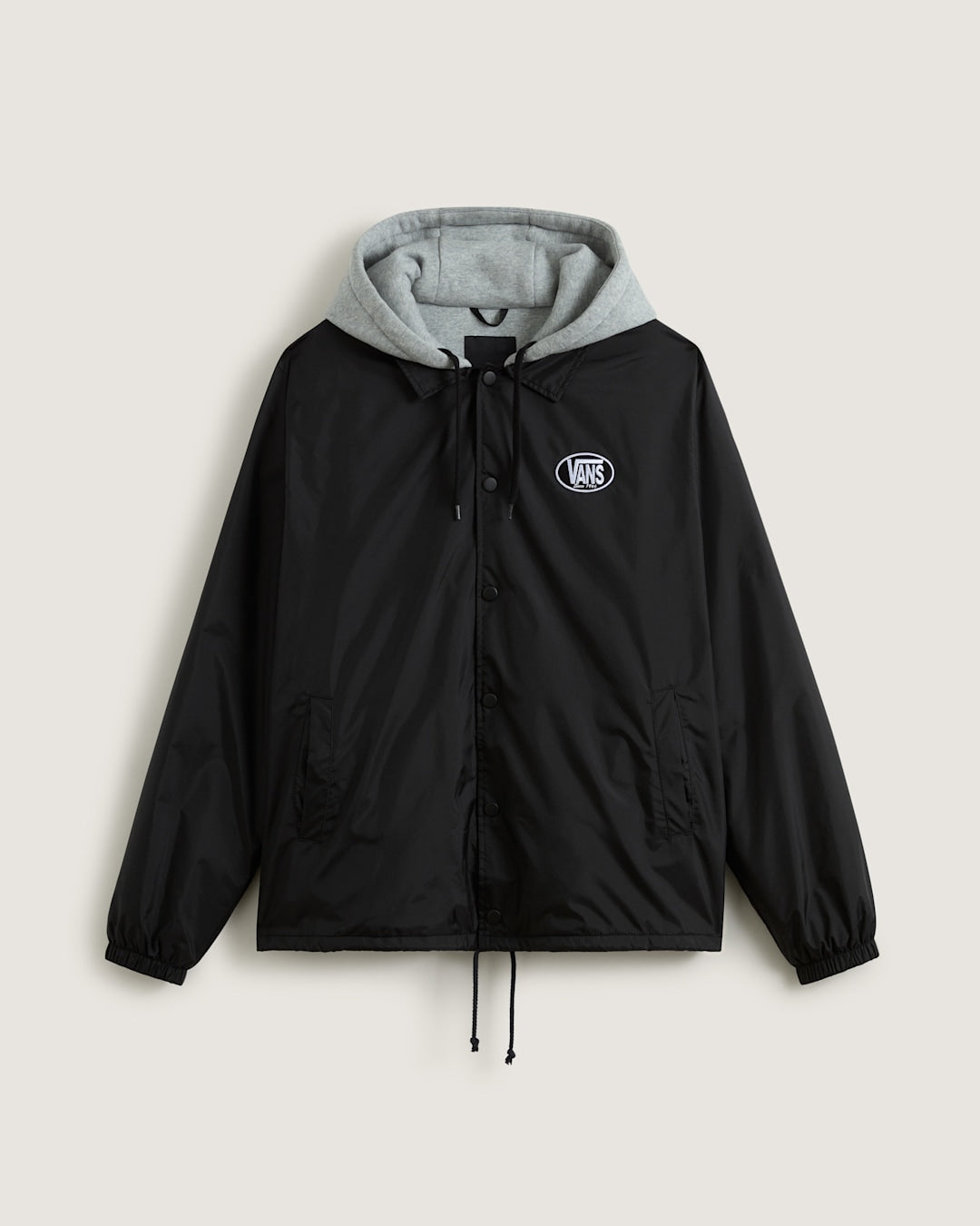 Men Vans Riley Hooded Coach's Jacket in Black