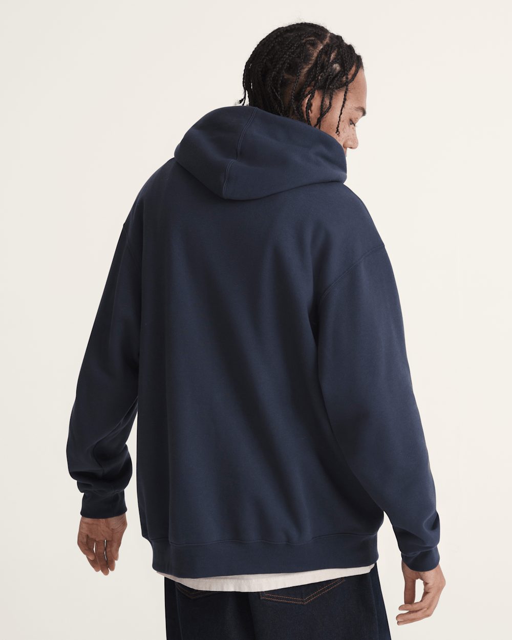 Men Vans Scripted Vans Pullover Hoodie in Parisian Night Blue