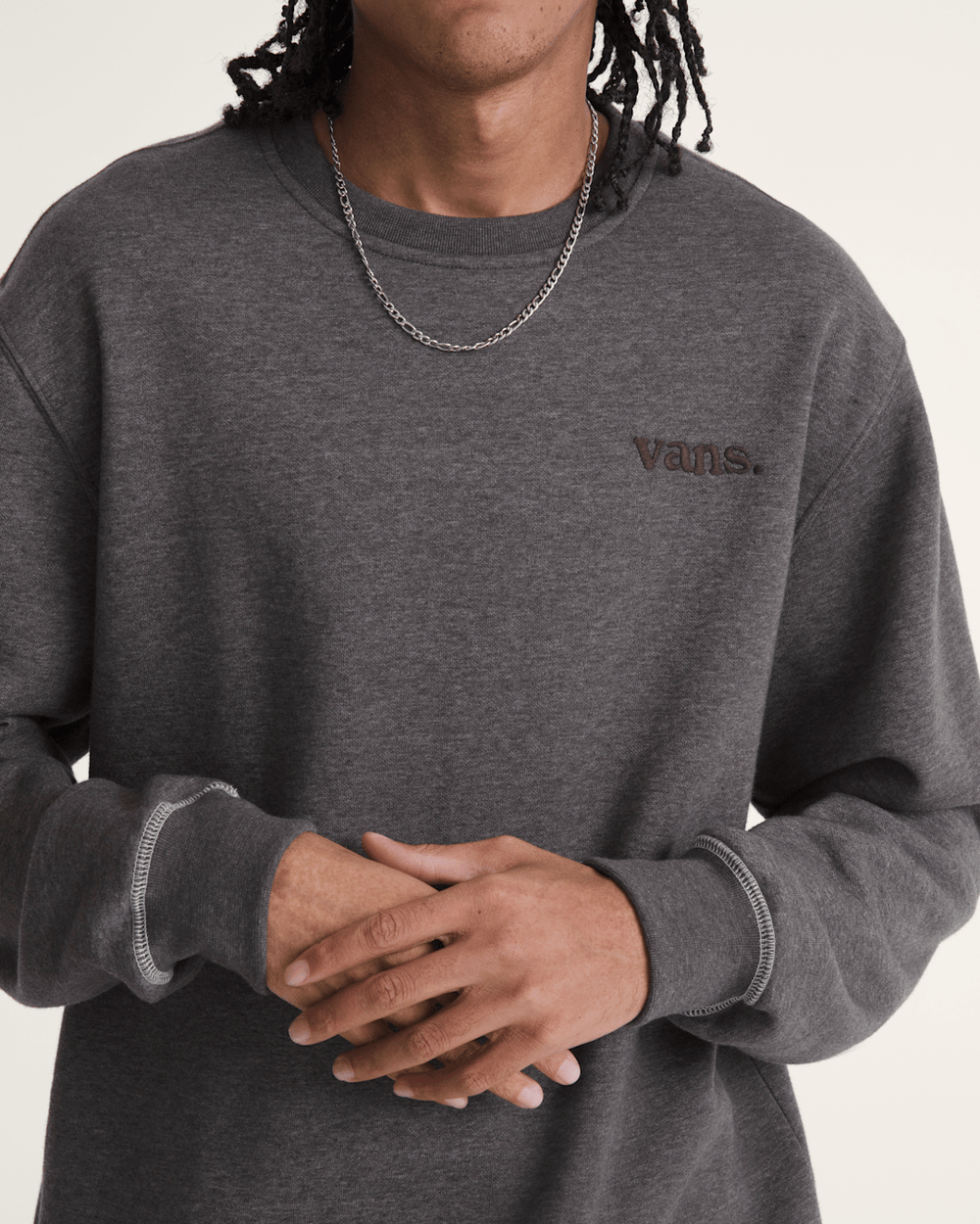 Men Vans Vans 66 Crew Sweatshirt in Asphalt Grey
