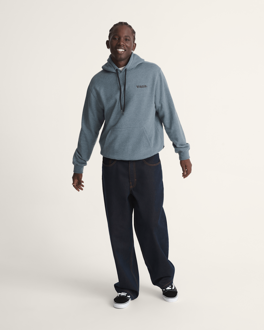 Men Vans Vans 66 Pullover Sweatshirt in Stormy Weather Black