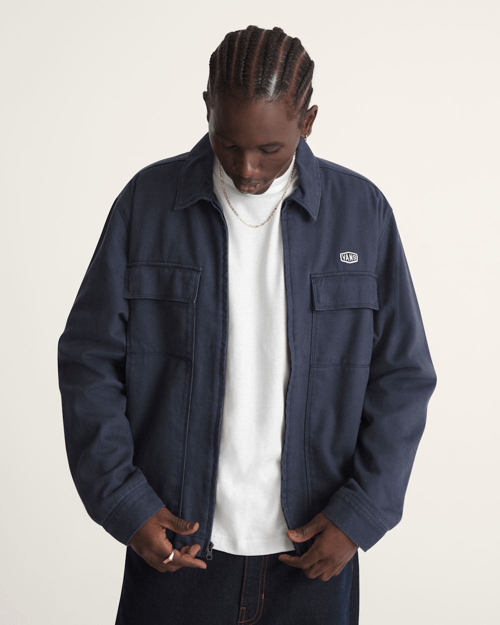 Men Vans Mcavoy Station Jacket in Parisian Night Blue