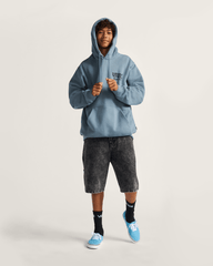 Men Vans Style 001 Pullover Hoodie in Stormy Weather Blue
