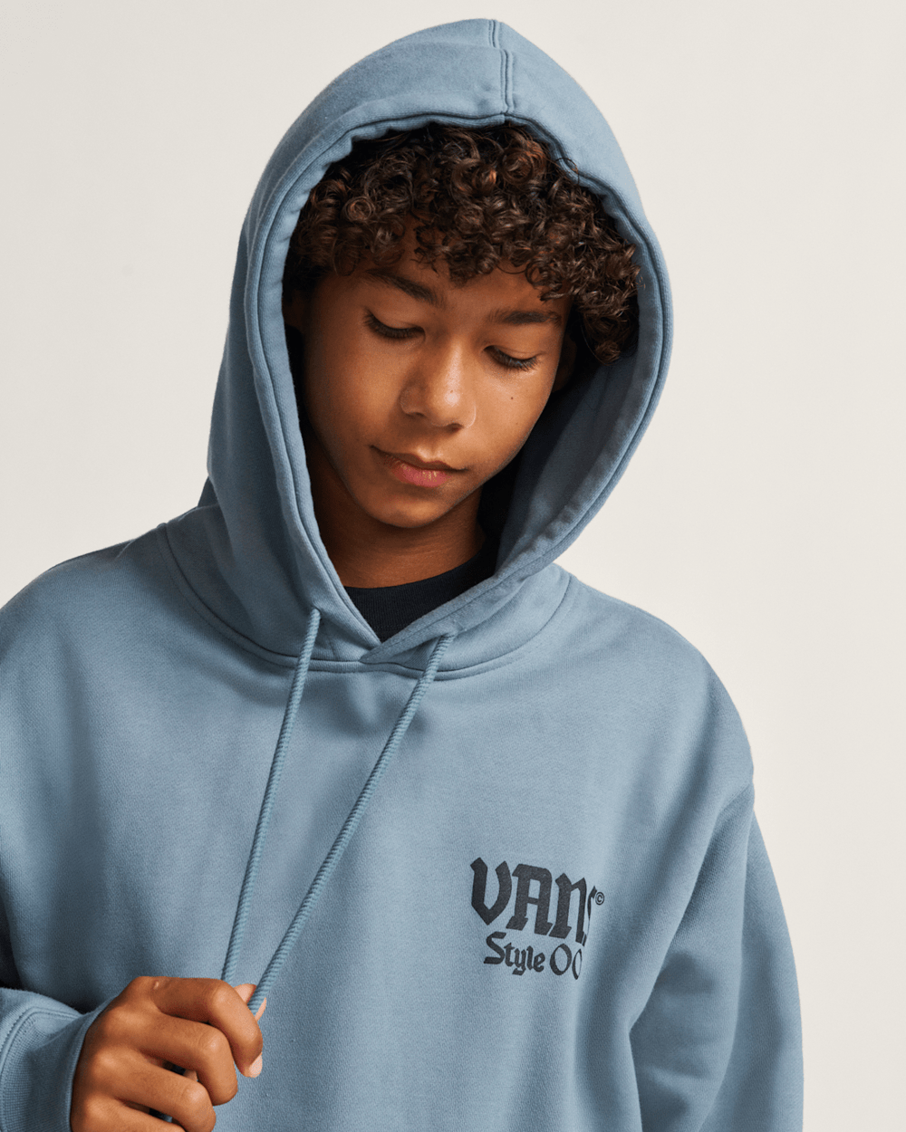 Men Vans Style 001 Pullover Hoodie in Stormy Weather Blue