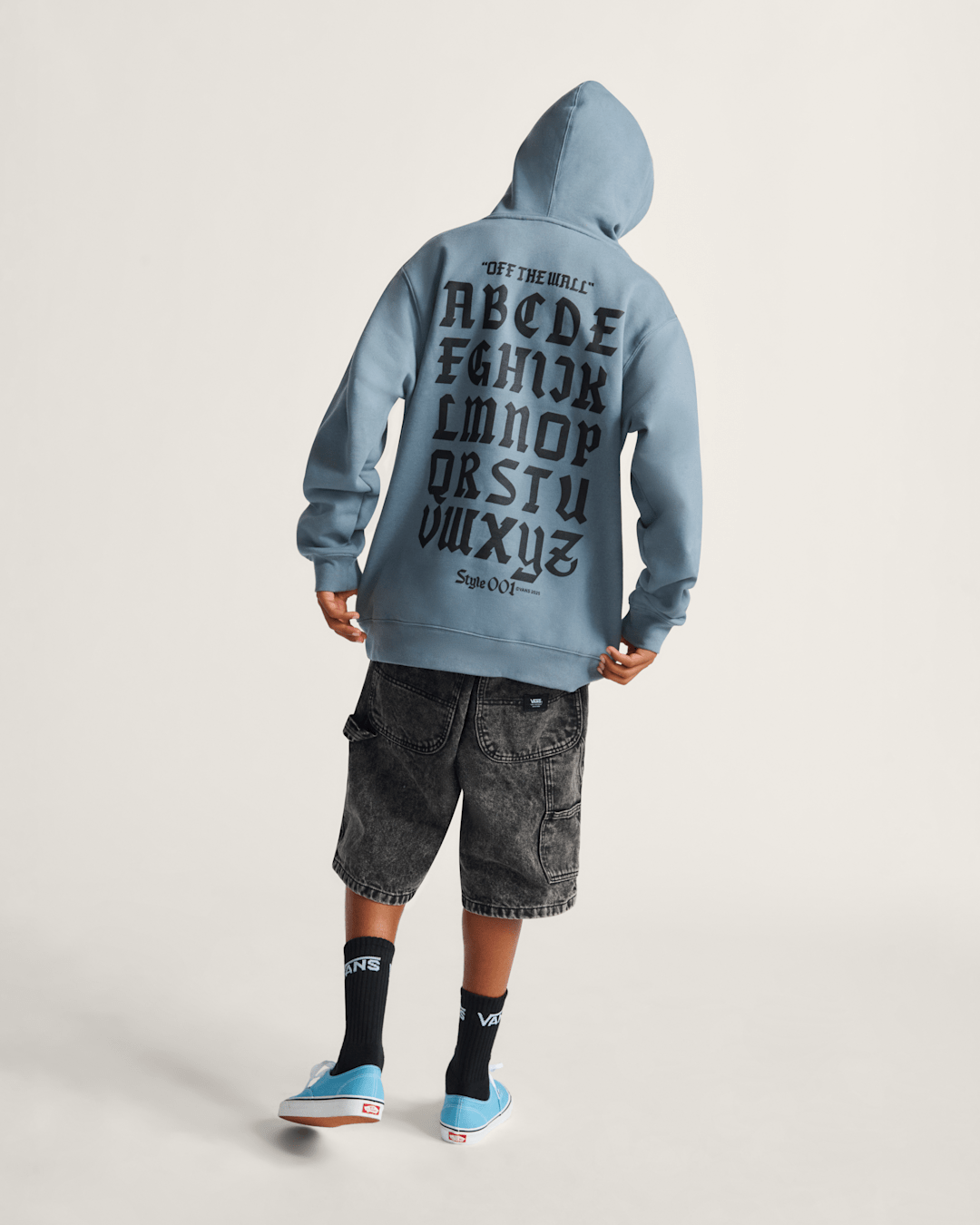Men Vans Style 001 Pullover Hoodie in Stormy Weather Blue