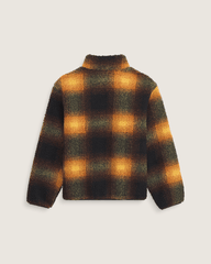 Men Vans Heights High Pile Jacket in Green / Mustard Yellow