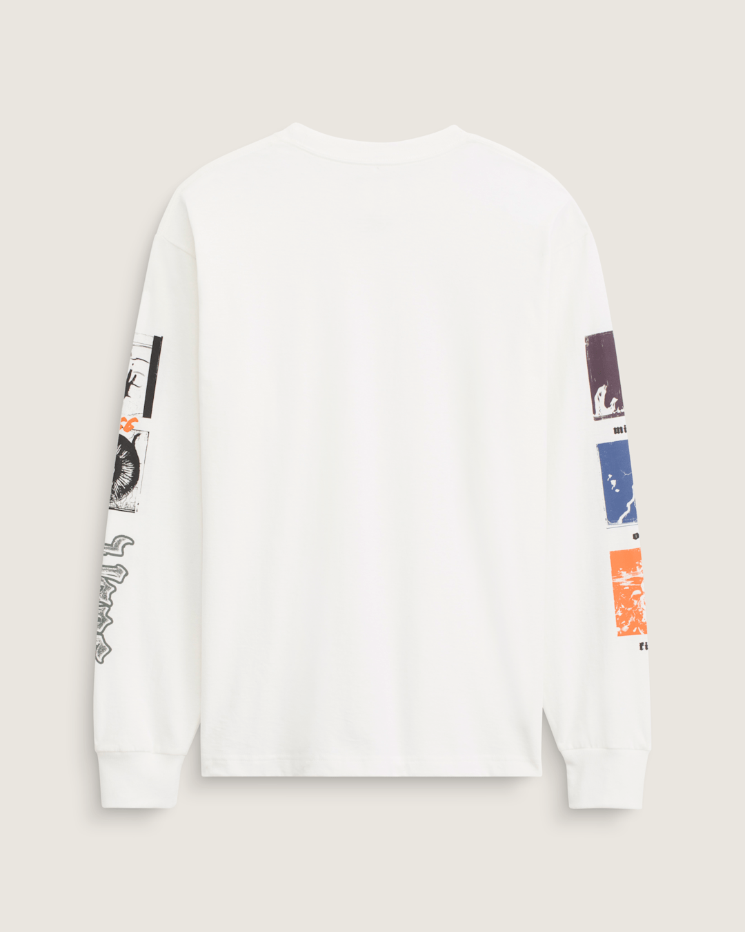 Men Vans Stormcast Long Sleeve T-Shirt in Marshmallow White