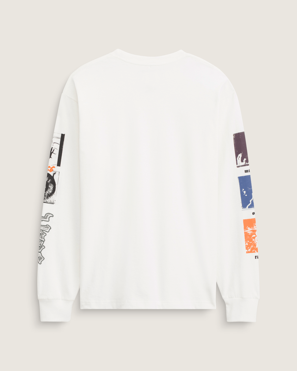 Men Vans Stormcast Long Sleeve T-Shirt in Marshmallow White