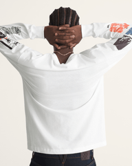 Men Vans Stormcast Long Sleeve T-Shirt in Marshmallow White