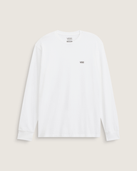 Men Vans Left Chest Logo Long Sleeve T-Shirt in White / Black