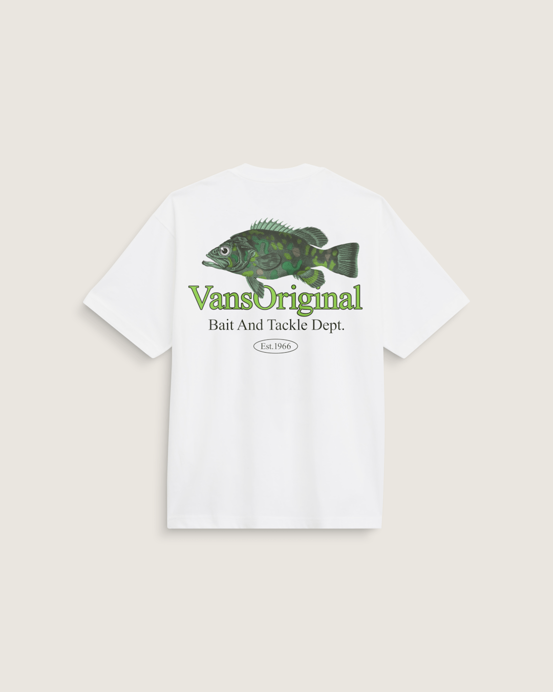 Men Vans Bait and Tackle T-Shirt in White