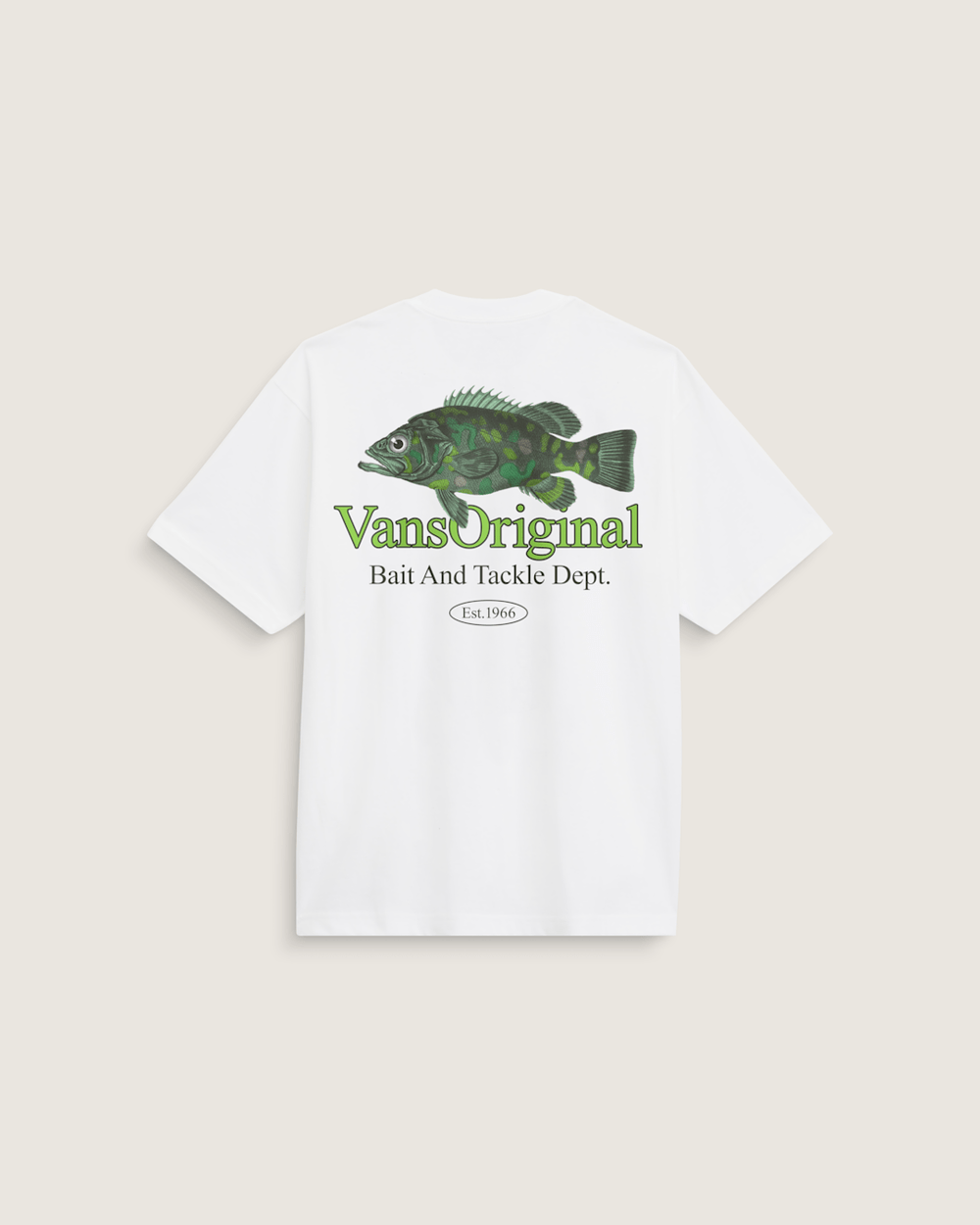 Men Vans Bait and Tackle T-Shirt in White