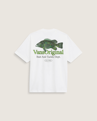 Men Vans Bait and Tackle T-Shirt in White