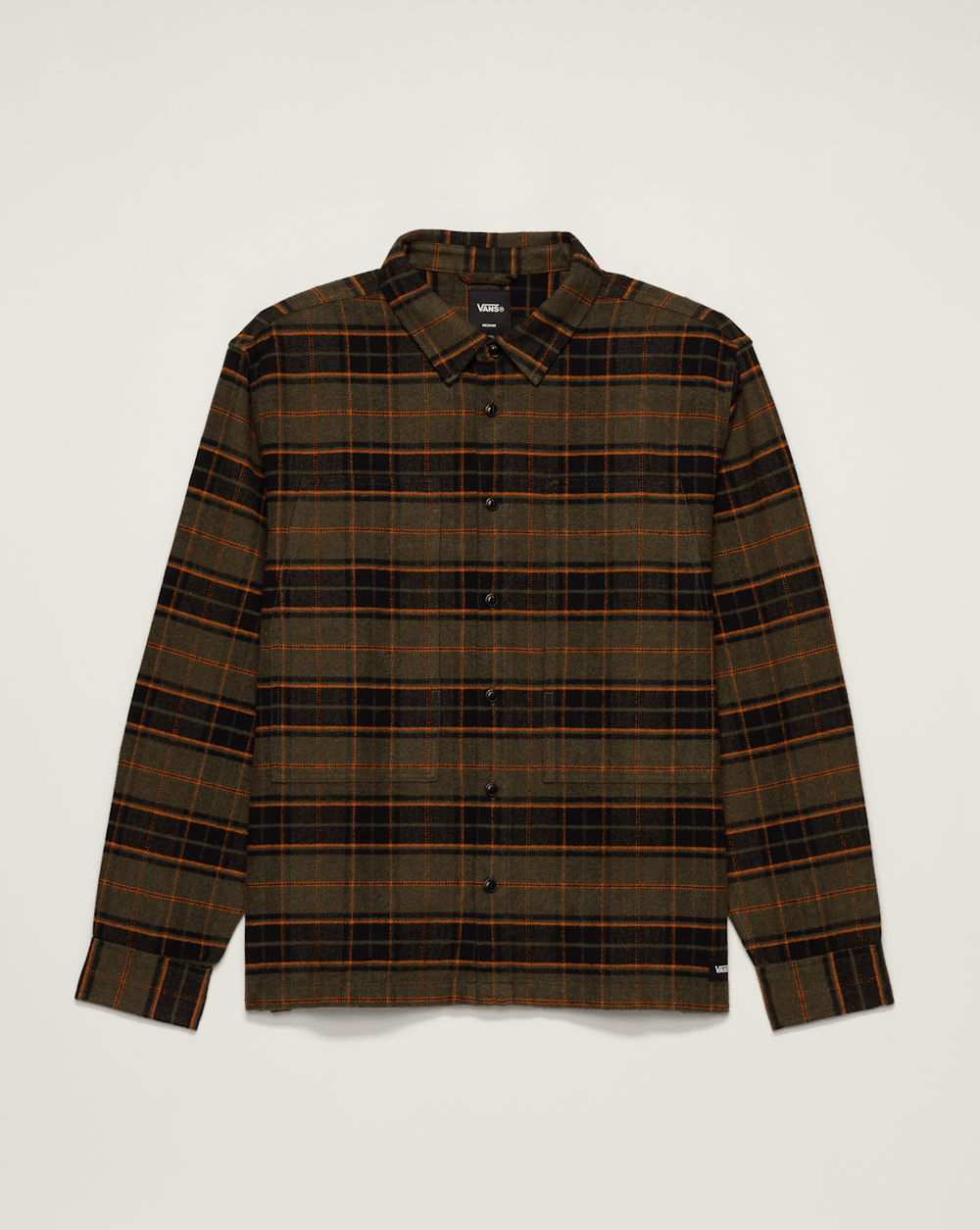 Men Vans Premium Flannel Shirt in Grape Leaf Green