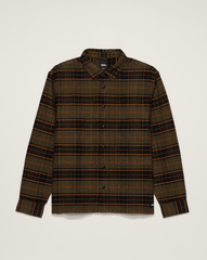 Men Vans Premium Flannel Shirt in Grape Leaf Green