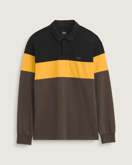 Men Vans Andy Rugby Long Sleeve Shirt in Coal Brown