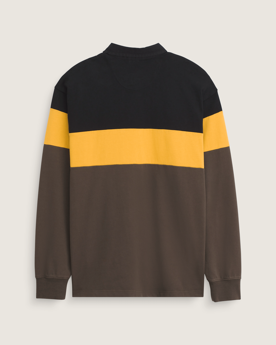 Men Vans Andy Rugby Long Sleeve Shirt in Coal Brown