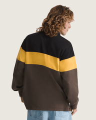 Men Vans Andy Rugby Long Sleeve Shirt in Coal Brown