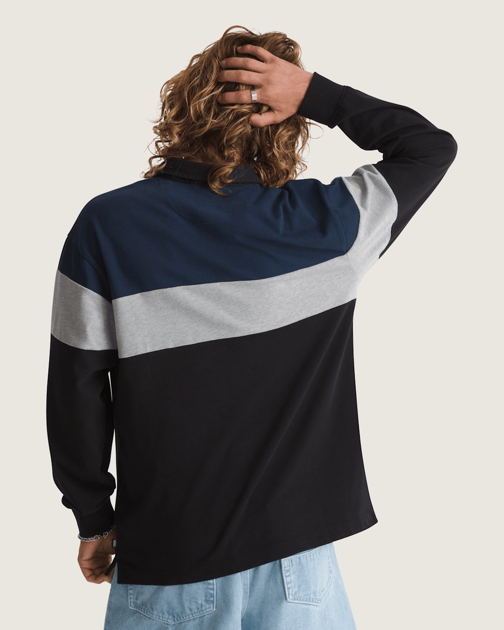 Men Vans Andy Rugby Long Sleeve Shirt in Black