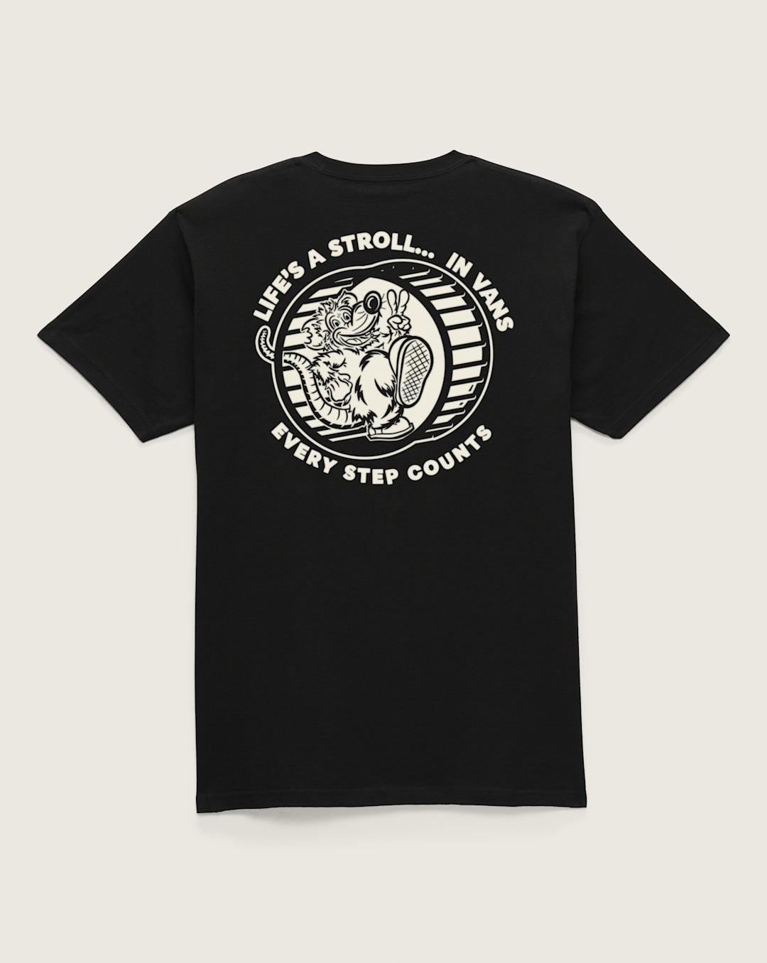 Men Vans Wheelin in the Years T-Shirt in Black