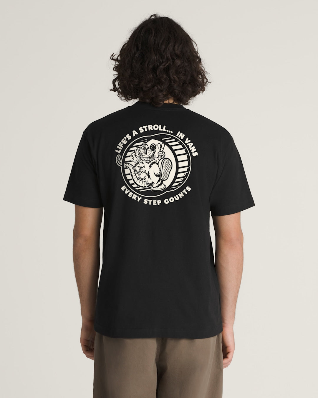 Men Vans Wheelin in the Years T-Shirt in Black