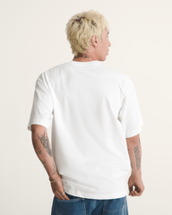 Men Vans Style Tips T-Shirt in Marshmallow White