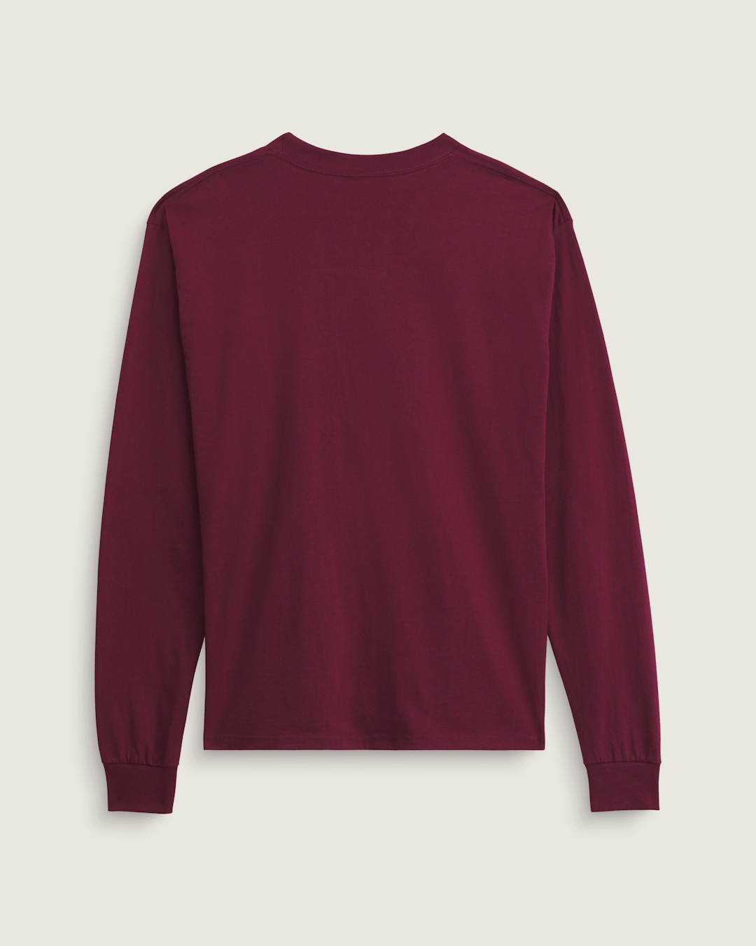 Men Vans Blur Drop Long Sleeve T-Shirt in Burgundy