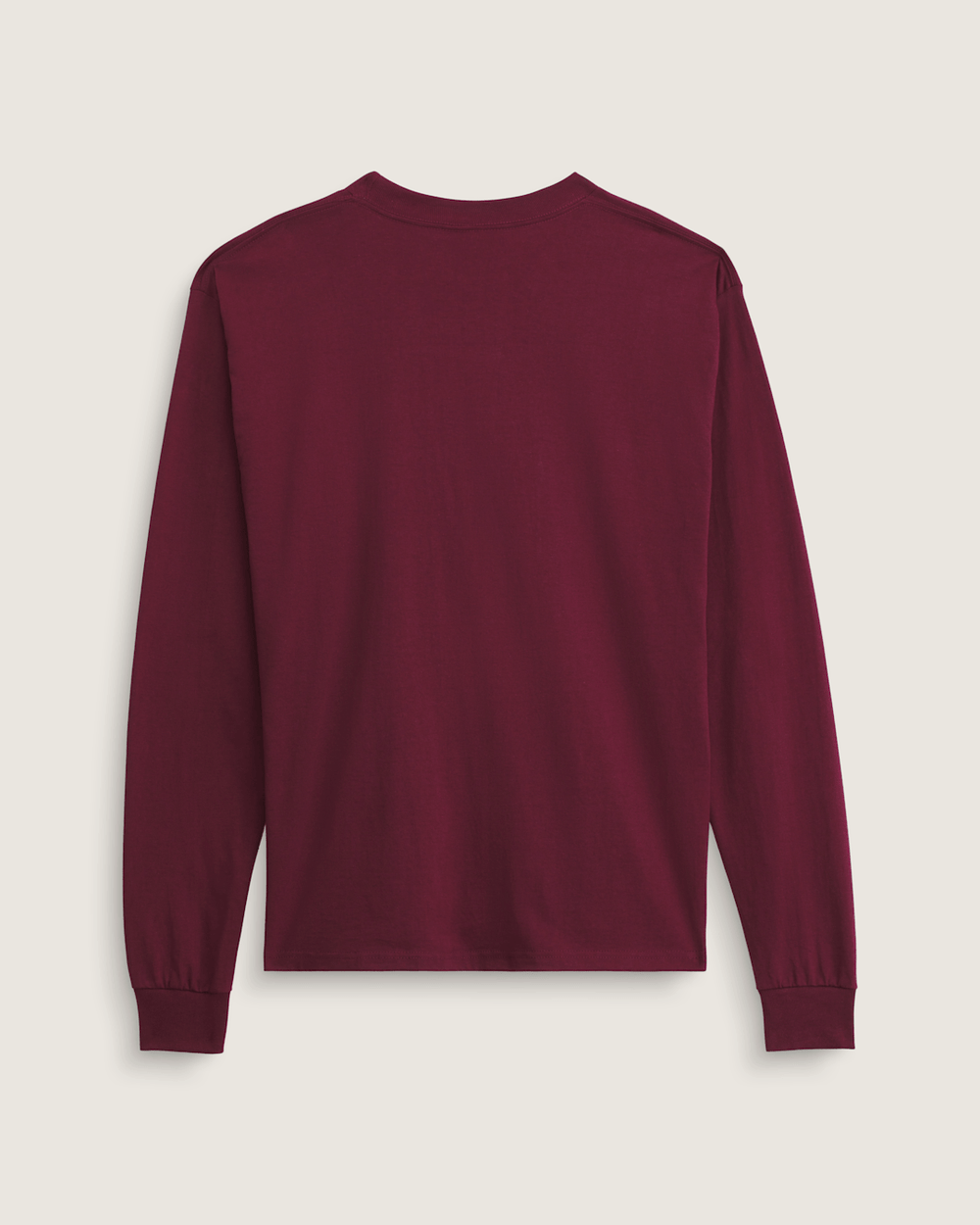 Men Vans Blur Drop Long Sleeve T-Shirt in Burgundy