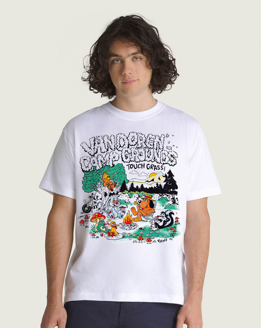 Men Vans Camp Van Doren T-Shirt in White