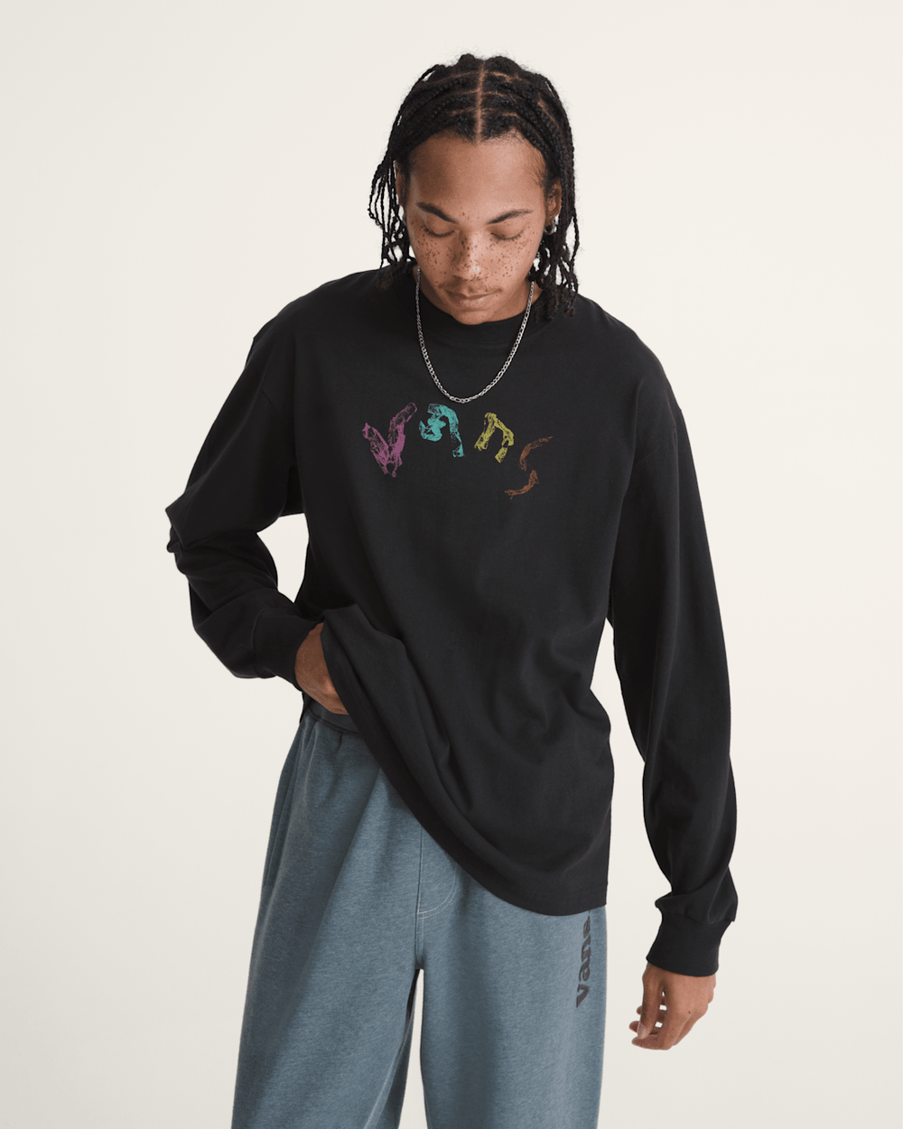 Men Vans Ideas Long Sleeve T-Shirt in Black
