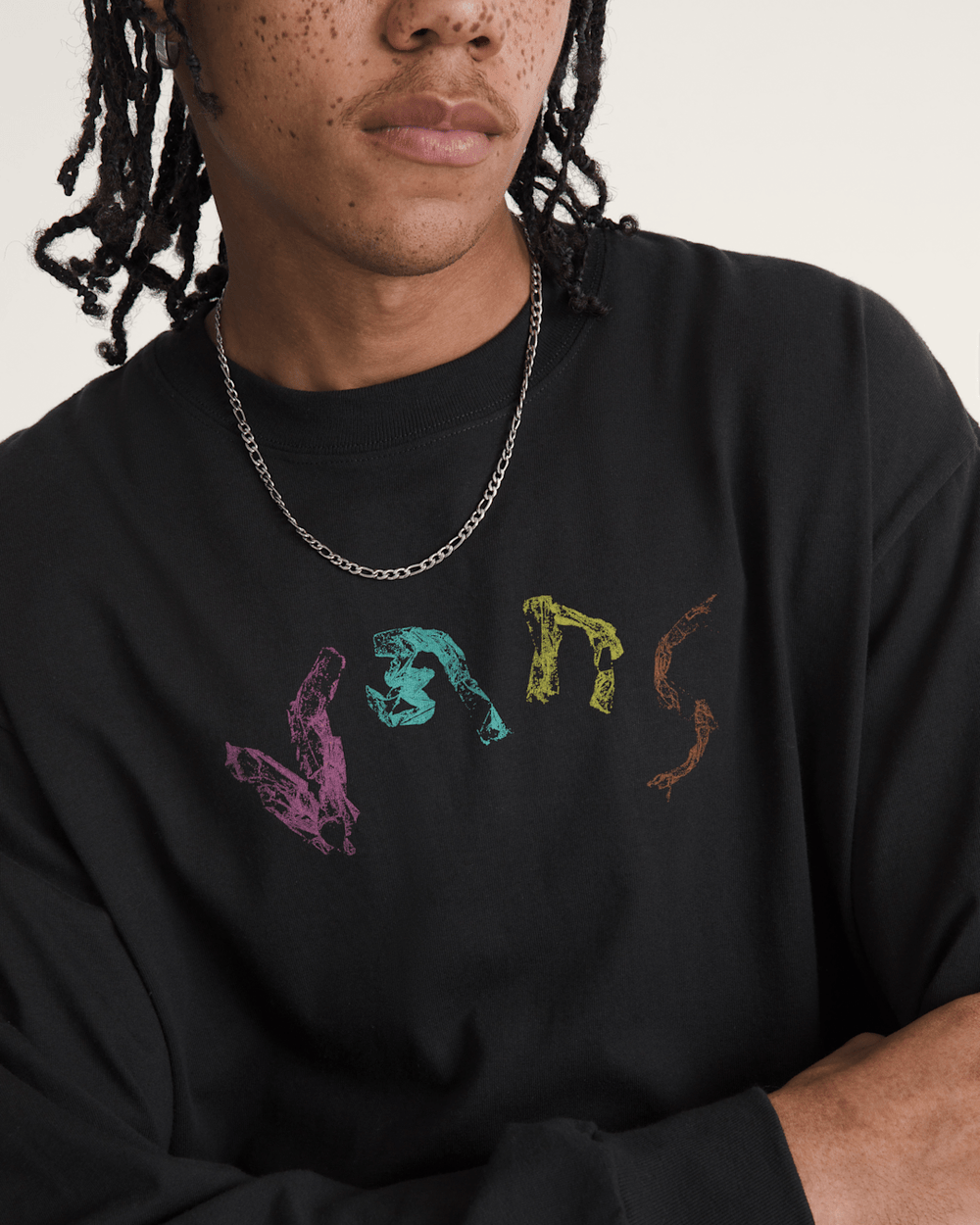 Men Vans Ideas Long Sleeve T-Shirt in Black