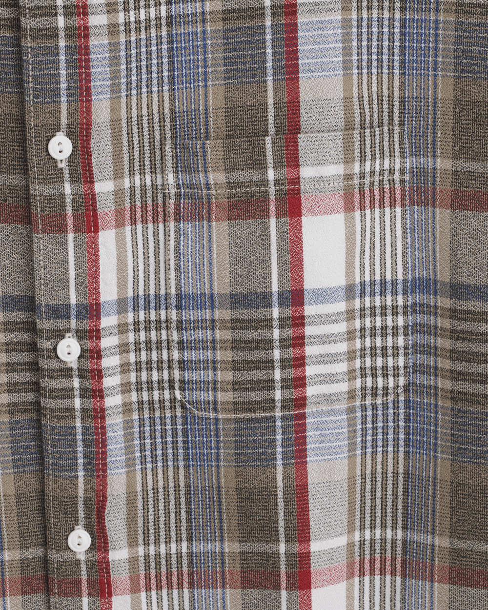 Men Vans Premium Button Up Shirt in Egret White / Elm Green