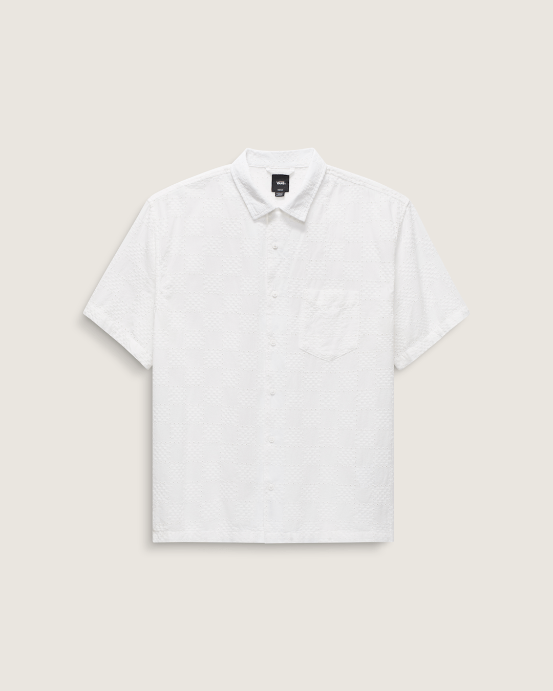 Men Vans Wayside Eyelet Woven Shirt in White