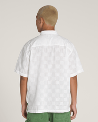 Men Vans Wayside Eyelet Woven Shirt in White