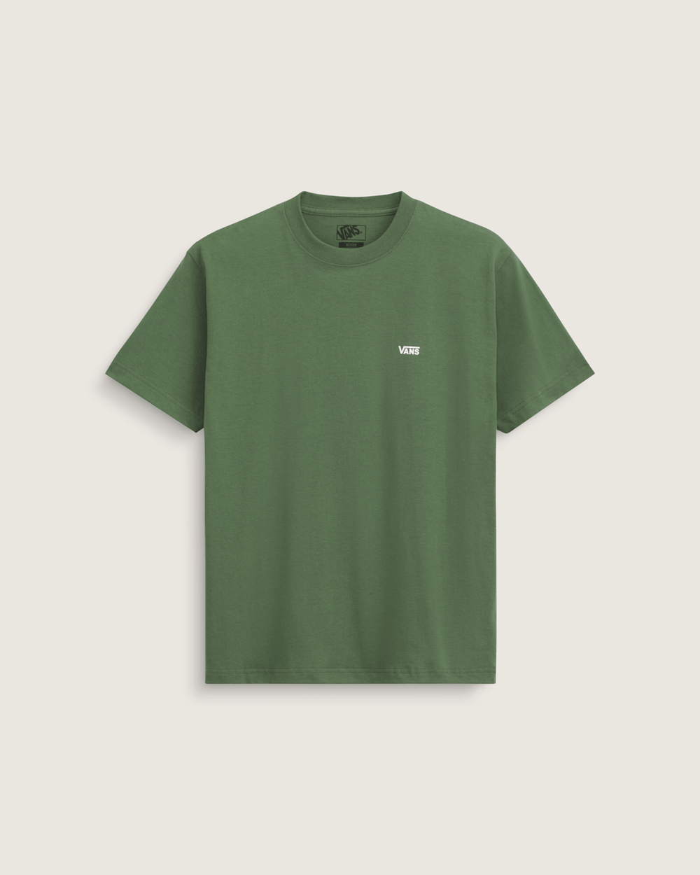 Men Vans Left Chest Logo T-Shirt in Pine Forest Green