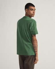 Men Vans Left Chest Logo T-Shirt in Pine Forest Green