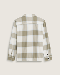 Men Vans Larkspur Flannel Shirt in Turtledove White