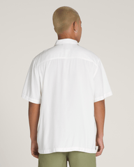 Men Vans Creswell Woven Shirt in White / Grey